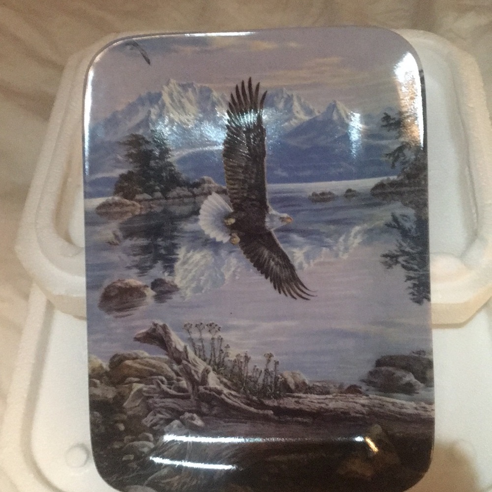 Hand fired porcelain plate